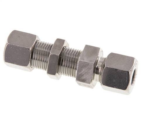 10S Accesorio de corte recto de acero inoxidable Bulkhead 630 bar ISO 8434-1