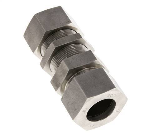 30S Accesorio de corte recto de acero inoxidable Bulkhead 400 bar ISO 8434-1