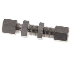 6S Stainless Steel Straight Compression Fitting Bulkhead 500 bar ISO 8434-1