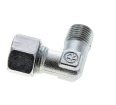 12L & M16x1.5 (con) Accesorio de corte acodado de acero zincado con roscas macho 315 bar ISO 8434-1