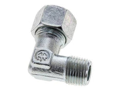 12L & M16x1.5 (con) Accesorio de corte acodado de acero zincado con roscas macho 315 bar ISO 8434-1