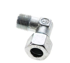 12L & M16x1.5 (con) Accesorio de corte acodado de acero zincado con roscas macho 315 bar ISO 8434-1