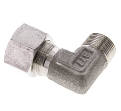 16S & M22x1.5 (con) Stainless Steel Elbow Cutting Fitting with Male Threads 400 bar ISO 8434-1