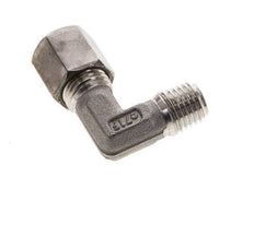 6S & M12x1.5 (con) Racor de compresión acodado de acero inoxidable con rosca macho 500 bar ISO 8434-1