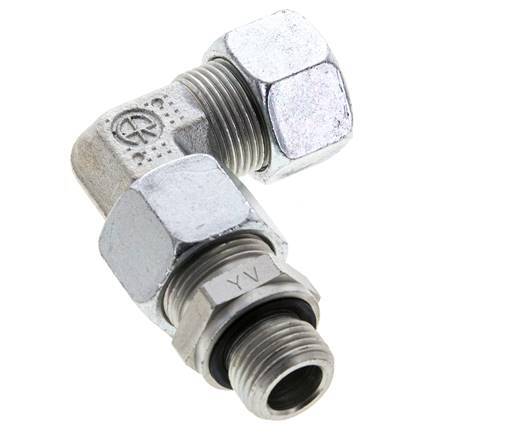 15L & M18x1.5 Zink plated Steel Elbow Cutting Fitting with Male Threads 315 bar Adjustable ISO 8434-1