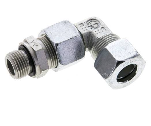15L & M18x1.5 Zink plated Steel Elbow Cutting Fitting with Male Threads 315 bar Adjustable ISO 8434-1