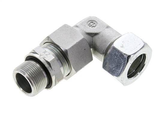 22L & M26x1.5 Zink plated Steel Elbow Cutting Fitting with Male Threads 160 bar Adjustable ISO 8434-1