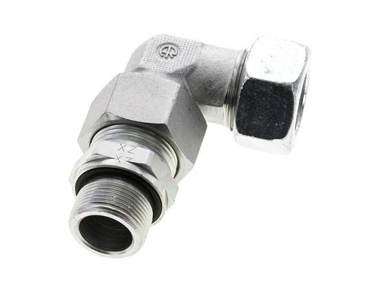 22L & M26x1.5 Zink plated Steel Elbow Cutting Fitting with Male Threads 160 bar Adjustable ISO 8434-1