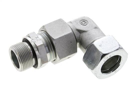 22L & M26x1.5 Zink plated Steel Elbow Cutting Fitting with Male Threads 160 bar Adjustable ISO 8434-1