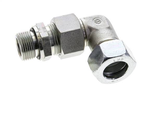 22L & G3/4'' Zink plated Steel Elbow Cutting Fitting with Male Threads 160 bar Adjustable ISO 8434-1