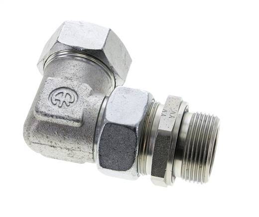 35L & G1-1/4'' Zink plated Steel Elbow Cutting Fitting with Male Threads 160 bar Adjustable ISO 8434-1