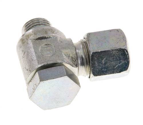 8LL y M10x1 Acero Zincado Racor Giratorio de Corte con Rosca Macho 100 bar Giratorio ISO 8434-1