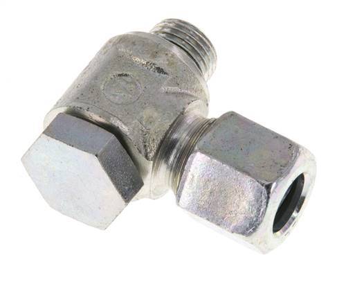 8LL y M10x1 Acero Zincado Racor Giratorio de Corte con Rosca Macho 100 bar Giratorio ISO 8434-1