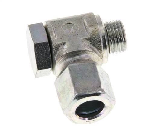 8LL y M10x1 Acero Zincado Racor Giratorio de Corte con Rosca Macho 100 bar Giratorio ISO 8434-1