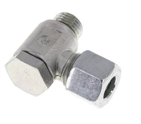10L & M14x1.5 Zink plated Steel Swivel Joint Cutting Fitting with Male Threads 250 bar Rotatable ISO 8434-1