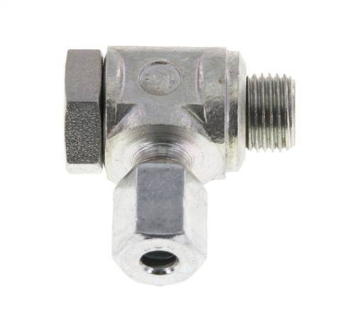 4LL & G1/8'' Acero Zincado Racor Giratorio de Corte con Rosca Macho 100 bar Giratorio ISO 8434-1