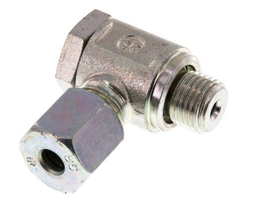 6S & G1/4'' Acero Zincado Racor Giratorio de Corte con Rosca Macho 250 bar Giratorio ISO 8434-1