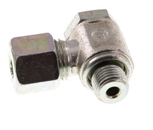 8S & G1/4'' Acero Zincado Racor Giratorio de Corte con Rosca Macho 250 bar Giratorio ISO 8434-1