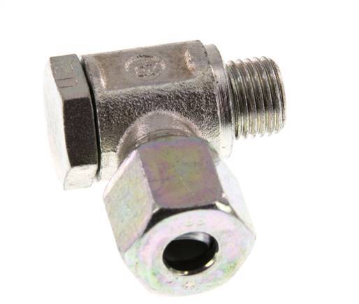8S & G1/4'' Acero Zincado Racor Giratorio de Corte con Rosca Macho 250 bar Giratorio ISO 8434-1