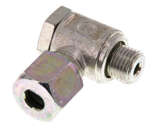 8S & G1/4'' Acero Zincado Racor Giratorio de Corte con Rosca Macho 250 bar Giratorio ISO 8434-1