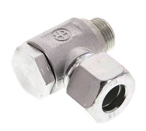 16S & G1/2'' Acero Zincado Racor Giratorio de Corte con Rosca Macho 160 bar Giratorio ISO 8434-1