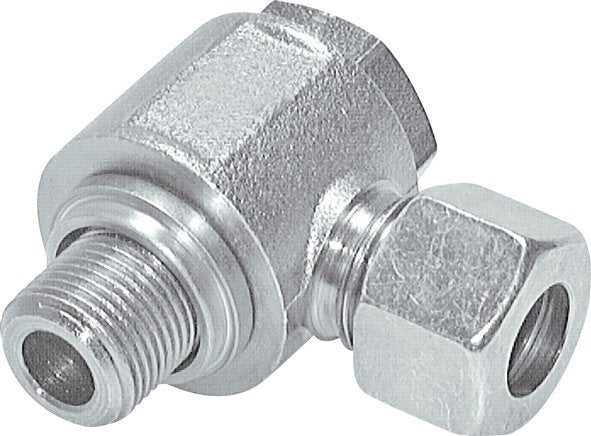 42L & G1-1/2'' Racor giratorio de acero zincado con rosca macho 160 bar giratorio ISO 8434-1