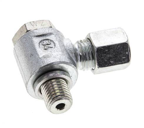 6S & M12x1.5 Zink plated Steel Swivel Joint Cutting Fitting with Male Threads 400 bar Rotatable ISO 8434-1