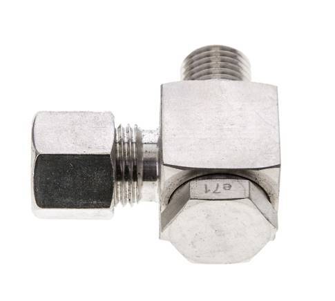 10L & M14x1.5 Stainless Steel Swivel Joint Cutting Fitting with Male Threads 315 bar Rotatable ISO 8434-1