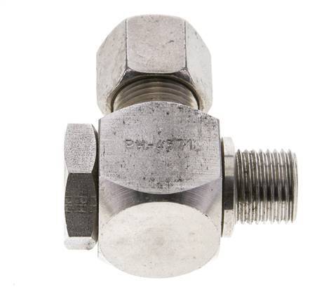10S & M16x1.5 Stainless Steel Swivel Joint Cutting Fitting with Male Threads 400 bar Rotatable ISO 8434-1