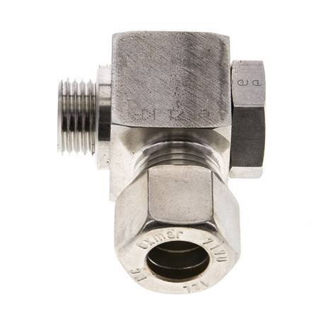 12L & M16x1.5 Stainless Steel Swivel Joint Compression Fitting with Male Threads 315 bar Rotatable ISO 8434-1