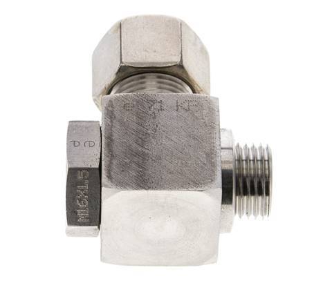 12L & M16x1.5 Stainless Steel Swivel Joint Compression Fitting with Male Threads 315 bar Rotatable ISO 8434-1