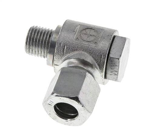 Racor giratorio de acero galvanizado de 10L y G1/4'' con rosca macho 315 bar giratorio ISO 8434-1