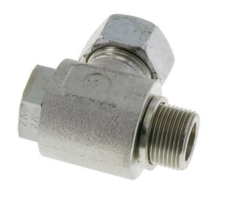 22L & G3/4'' Acero Zincado Racor Giratorio de Corte con Rosca Macho 160 bar Giratorio ISO 8434-1