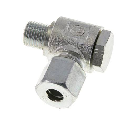 8S & G1/4'' Acero Zincado Racor Giratorio con Rosca Macho 400 bar Giratorio ISO 8434-1