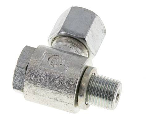 8S & G1/4'' Acero Zincado Racor Giratorio con Rosca Macho 400 bar Giratorio ISO 8434-1