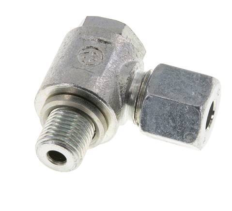 8S & G1/4'' Acero Zincado Racor Giratorio con Rosca Macho 400 bar Giratorio ISO 8434-1