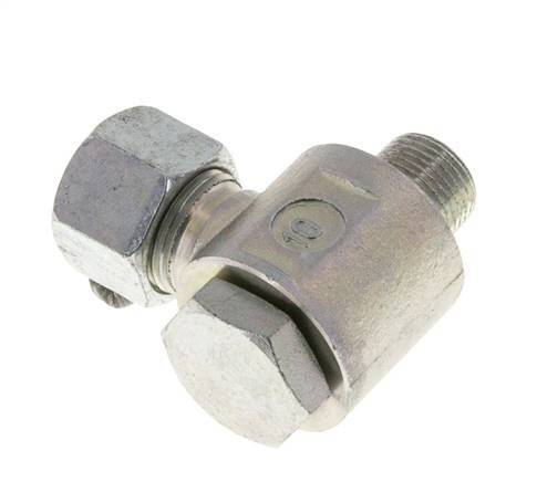 12S & G3/8'' Acero Zincado Racor Giratorio con Rosca Macho 400 bar Giratorio ISO 8434-1