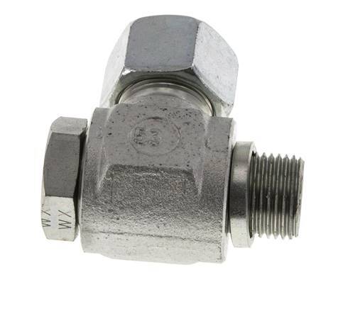 16S & G1/2'' Acero Zincado Racor Giratorio con Rosca Macho 400 bar Giratorio ISO 8434-1