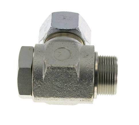 30S & G1-1/4'' Racor giratorio de acero zincado con rosca macho 250 bar giratorio ISO 8434-1