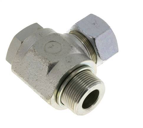 30S & G1-1/4'' Racor giratorio de acero zincado con rosca macho 250 bar giratorio ISO 8434-1