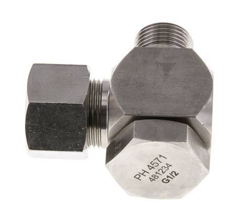 16S & G1/2'' Stainless Steel Swivel Joint Cutting Fitting with Male Threads 400 bar Rotatable ISO 8434-1