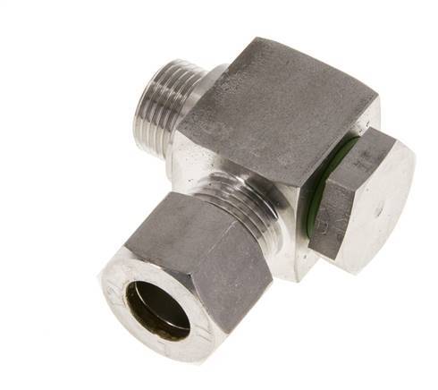12L & G3/8'' Stainless Steel Swivel Joint Compression Fitting with Male Threads 315 bar Rotatable ISO 8434-1