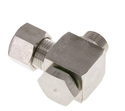 12L & G3/8'' Stainless Steel Swivel Joint Compression Fitting with Male Threads 315 bar Rotatable ISO 8434-1