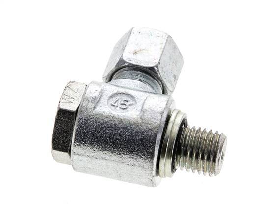 8L & M12x1,5 Racor giratorio de acero cincado con rosca macho 315 bar Anillo NBRO Giratorio ISO 8434-1