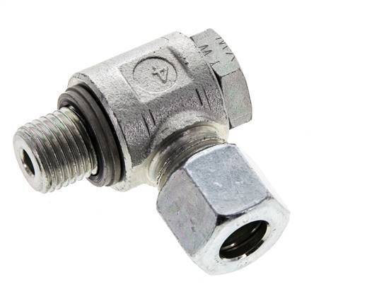 10L & M14x1.5 Zink plated Steel Swivel Joint Cutting Fitting with Male Threads 315 bar NBRO-ring Rotatable ISO 8434-1