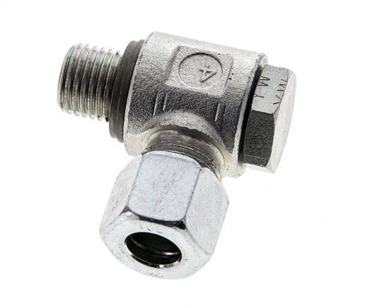 10L & M14x1.5 Zink plated Steel Swivel Joint Cutting Fitting with Male Threads 315 bar NBRO-ring Rotatable ISO 8434-1