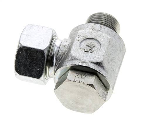 18L & M22x1.5 Zink plated Steel Swivel Joint Cutting Fitting with Male Threads 315 bar NBRO-ring Rotatable ISO 8434-1
