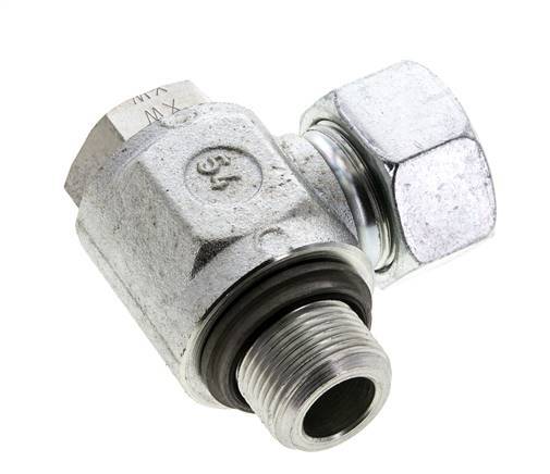 18L & M22x1.5 Zink plated Steel Swivel Joint Cutting Fitting with Male Threads 315 bar NBRO-ring Rotatable ISO 8434-1