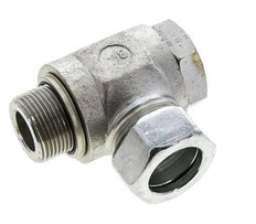 28L & M33x2 Zink plated Steel Swivel Joint Cutting Fitting with Male Threads 160 bar NBRO-ring Rotatable ISO 8434-1