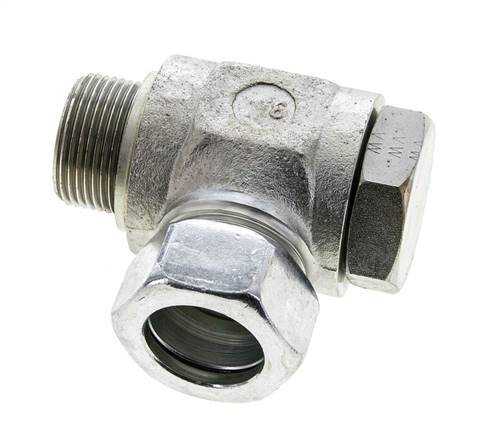 28L & M33x2 Zink plated Steel Swivel Joint Cutting Fitting with Male Threads 160 bar NBRO-ring Rotatable ISO 8434-1